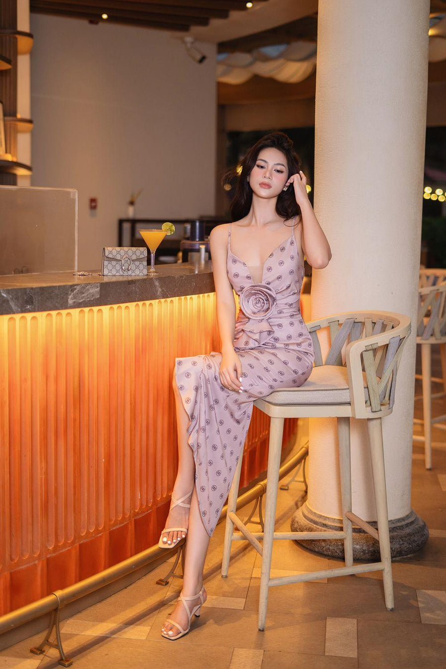 Eirly Sarong Sleeveless Silk Midi Dress Midi Dress Darling Diva