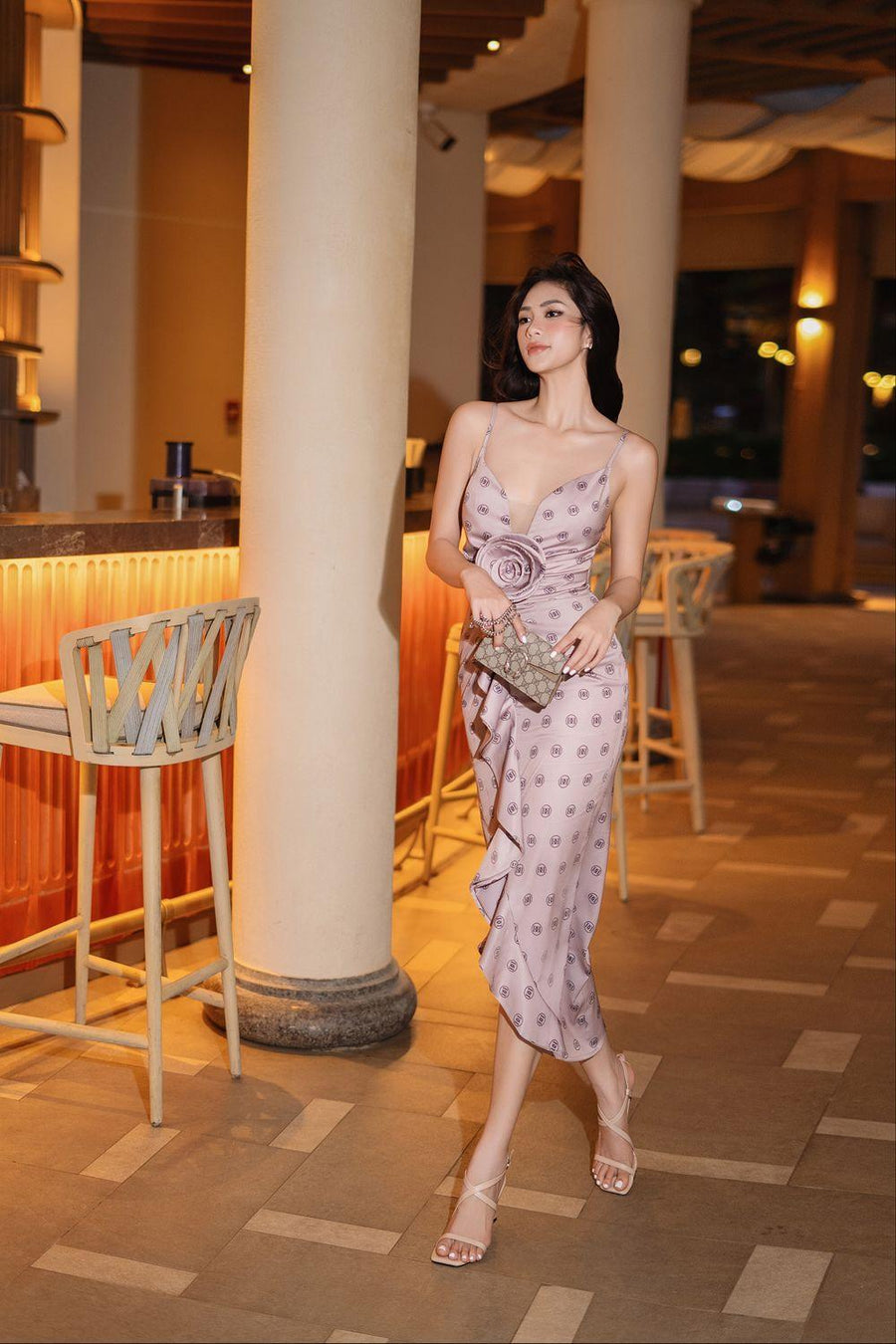 Eirly Sarong Sleeveless Silk Midi Dress Midi Dress Darling Diva