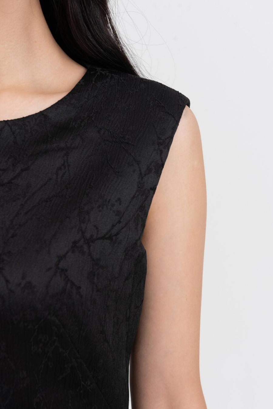 Ellen A-line Sleeveless Brocade Midi Dress Midi Dress IVY moda