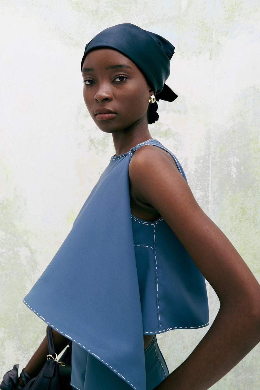 Elongated Bandana Crepe Scarf 2
