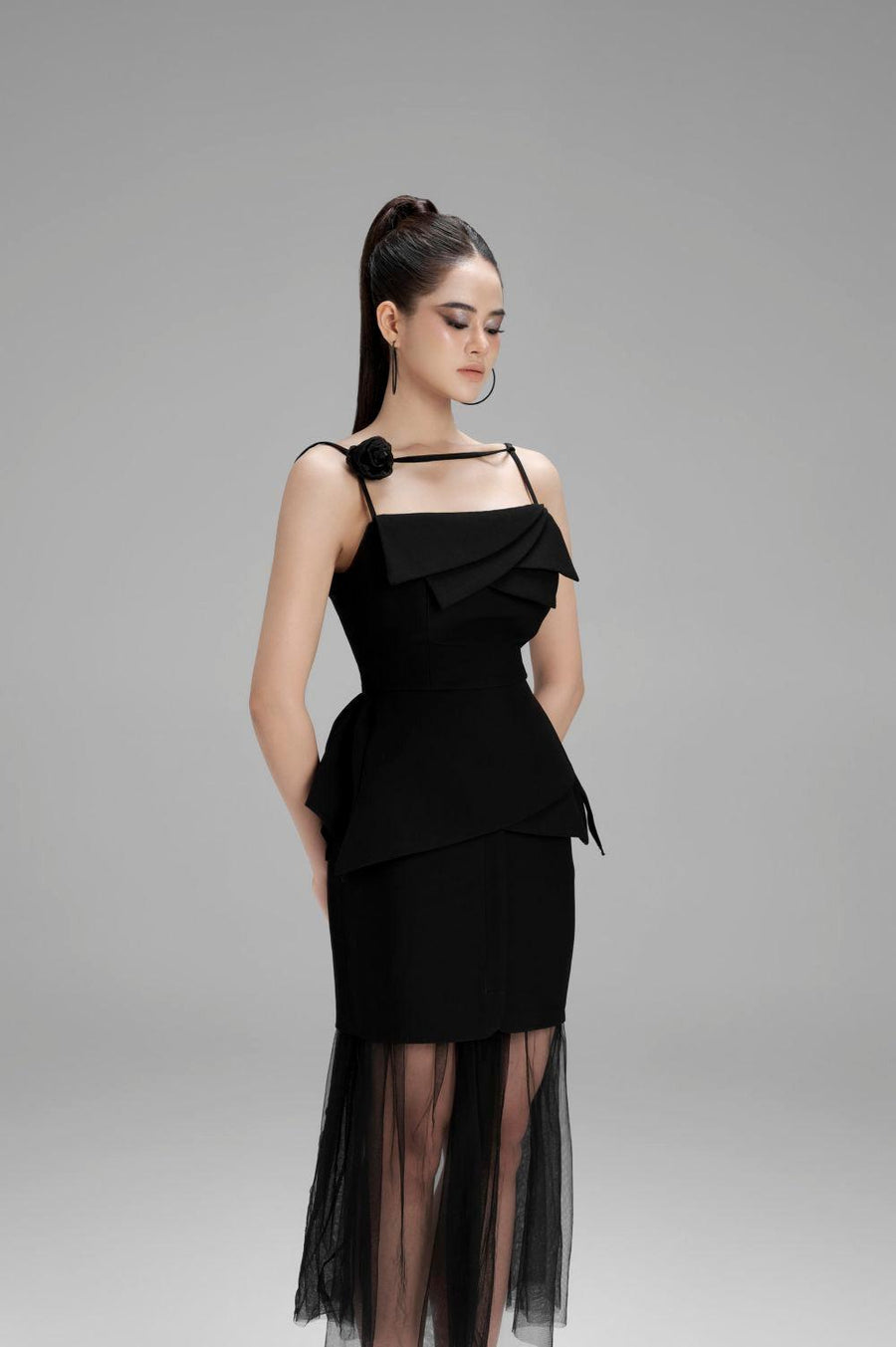 Emilia Peplum Strappy Polycotton Top Sleeveless Top Cordia