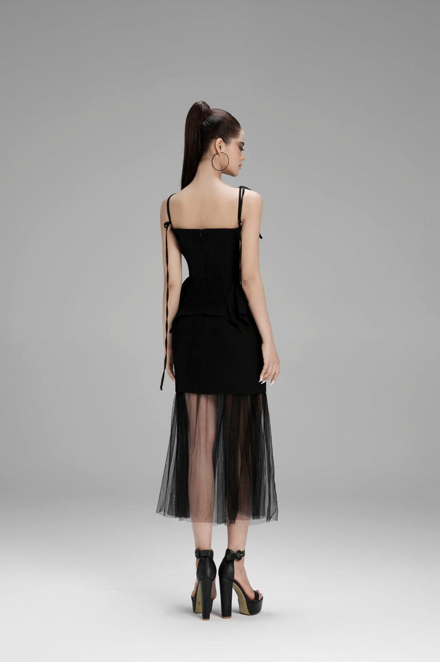 Emilia Trumpet Pleated Polycotton Midi Skirt Skirt Cordia