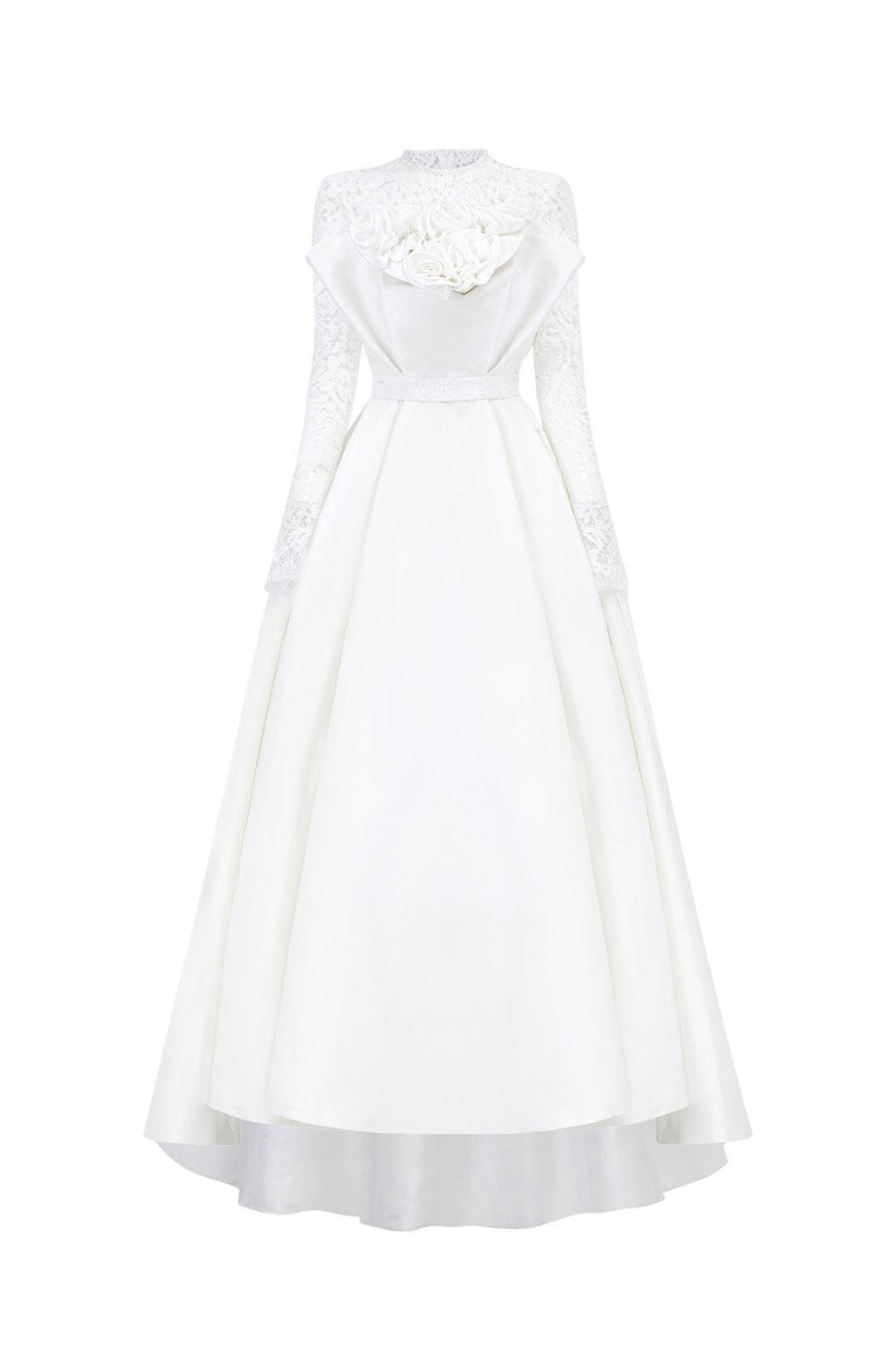 Emmalyn A-line Round Neck Taffeta Silk Floor Length Dress Gown Dress I.H.F Atelier