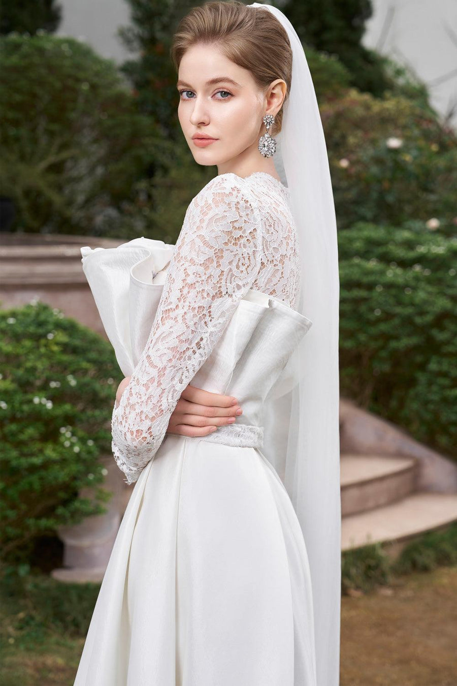 Emmalyn A-line Round Neck Taffeta Silk Floor Length Dress Gown Dress I.H.F Atelier
