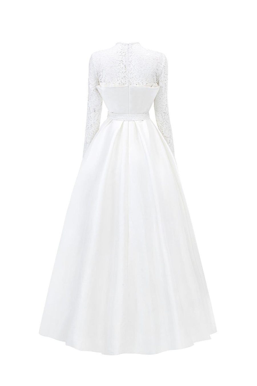 Emmalyn A-line Round Neck Taffeta Silk Floor Length Dress Gown Dress I.H.F Atelier