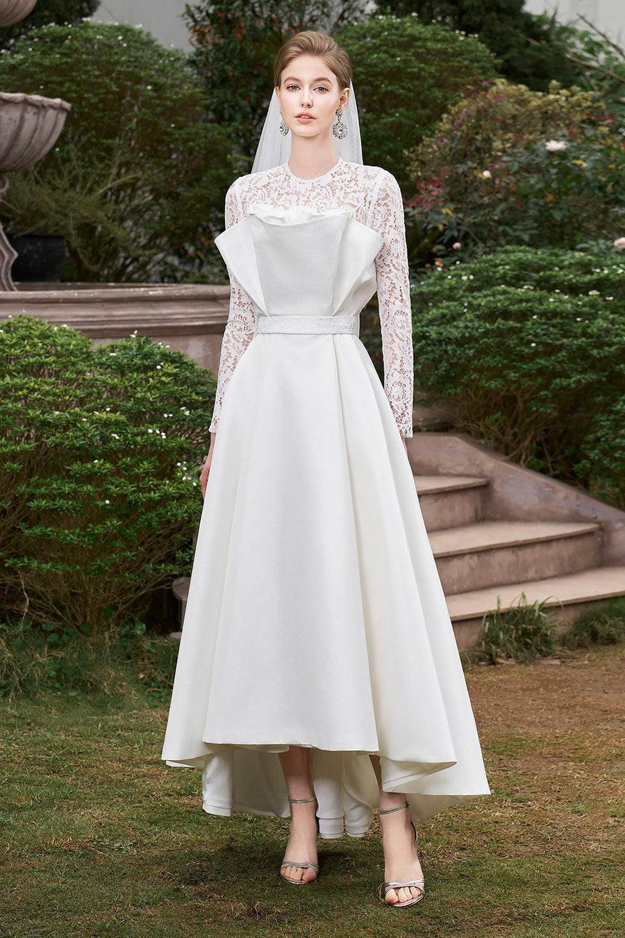 Emmalyn A-line Round Neck Taffeta Silk Floor Length Dress Gown Dress I.H.F Atelier