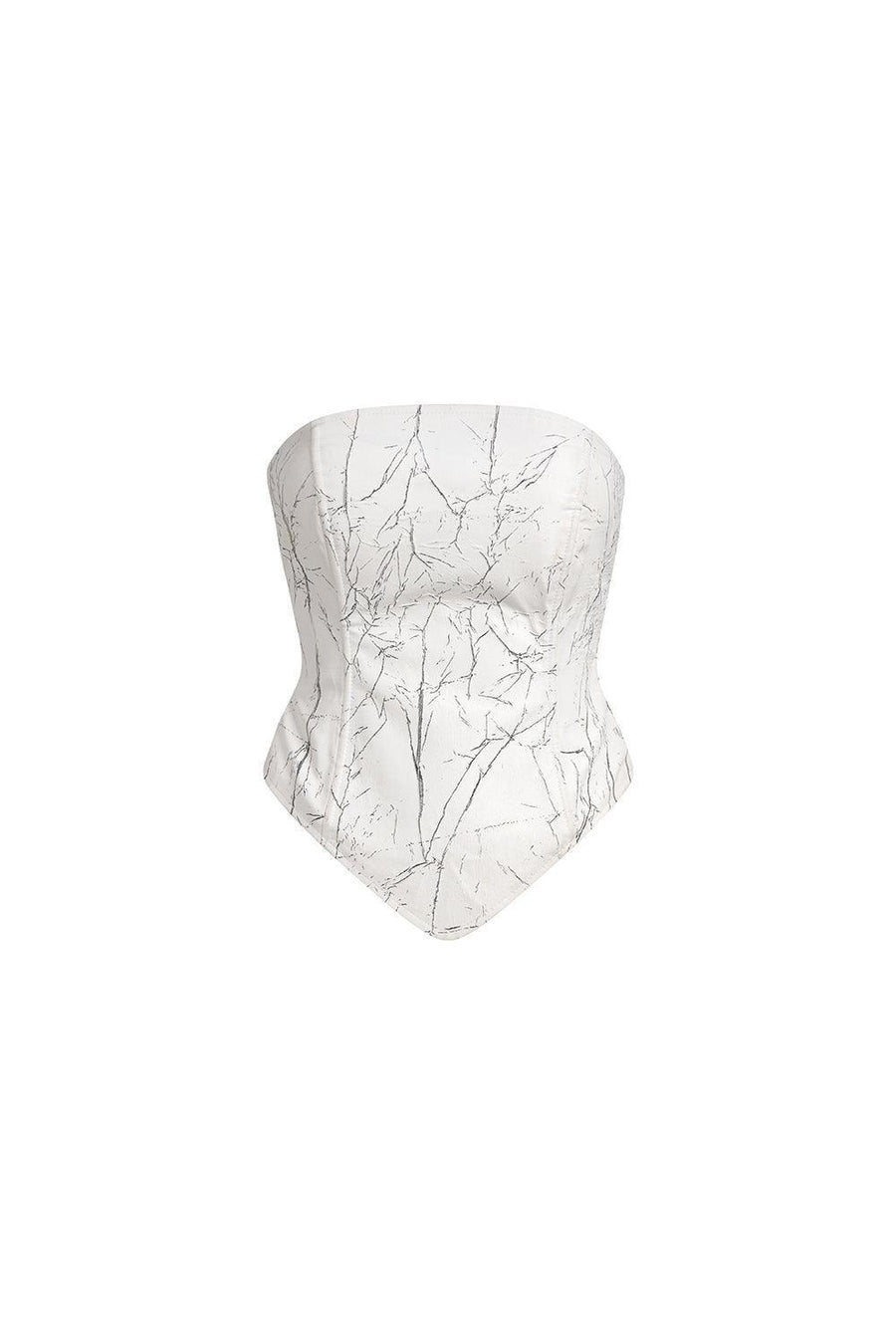 Epiphani Bodycon Straight Across Neck Cotton Polyester Corset 1