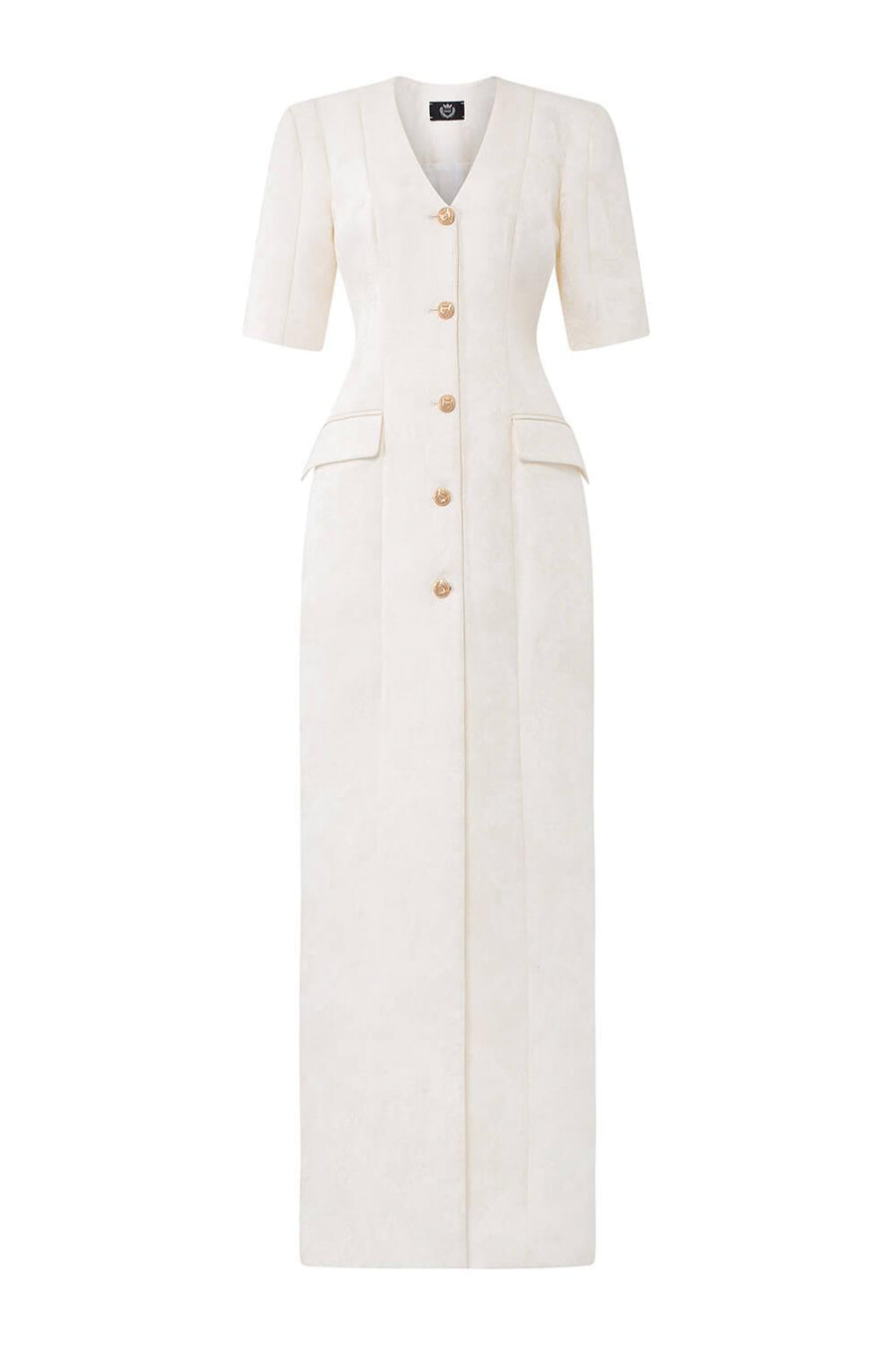 Epitome Sheath Middle Sleeved Brocade Floor Length Dress Gown Dress I.H.F Atelier