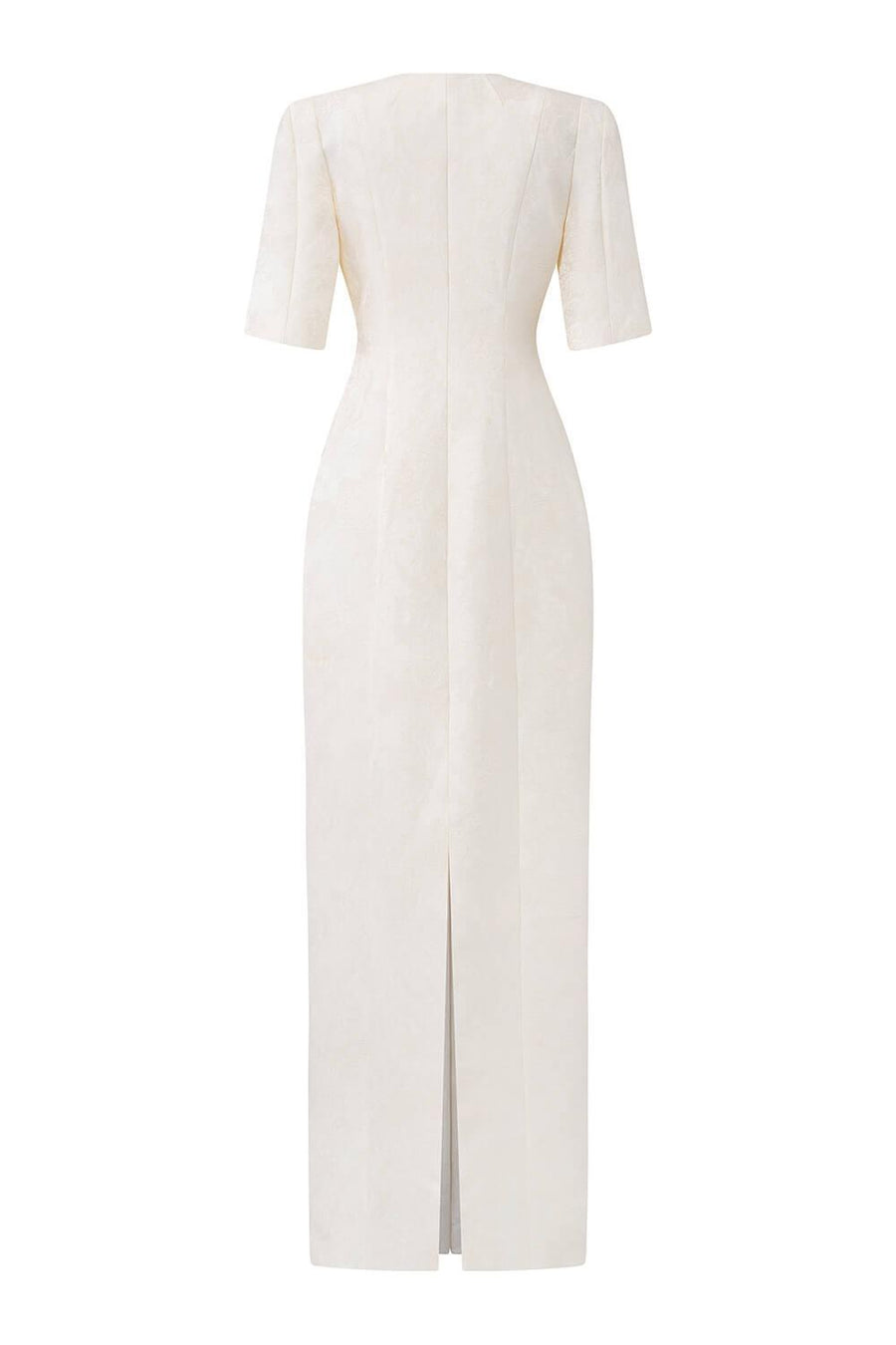 Epitome Sheath Middle Sleeved Brocade Floor Length Dress Gown Dress I.H.F Atelier
