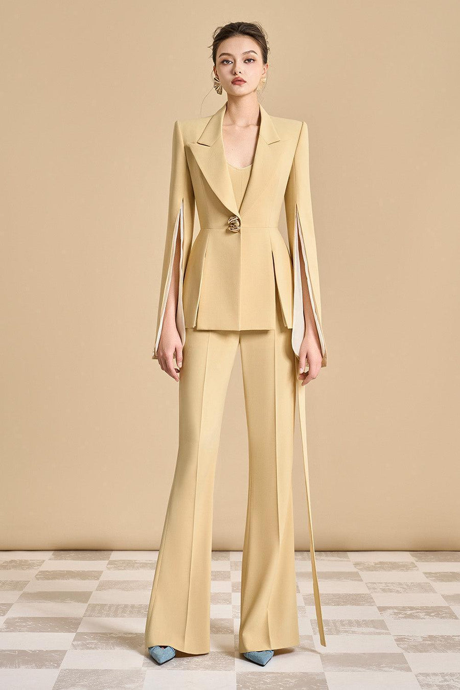 Esteban A-line V-Neck Polyester Blazer Blazer Maison des Copains