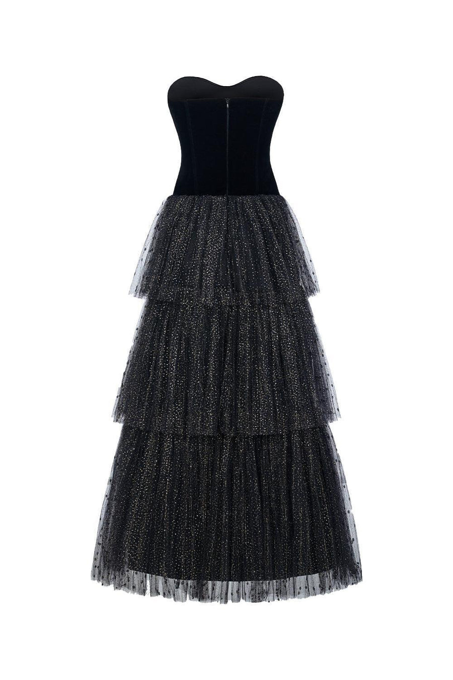 Esther Layered Sweetheart Neck Tulle Ankle Length Dress 5