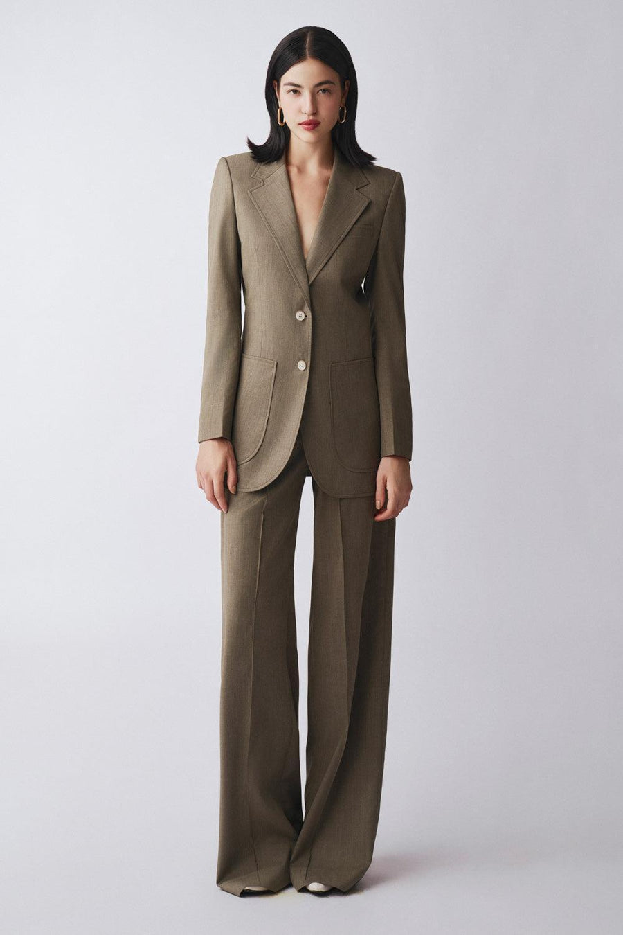 Euphony Straight Patch Pocket Poly Wool Blazer 5