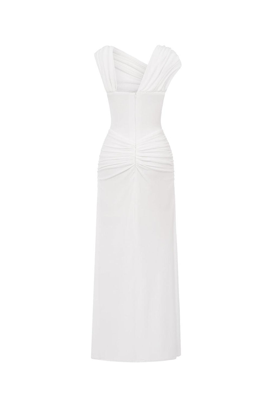 Evelyn Slit Diagonal Neck Spandex Maxi Dress Maxi Dress LaLING