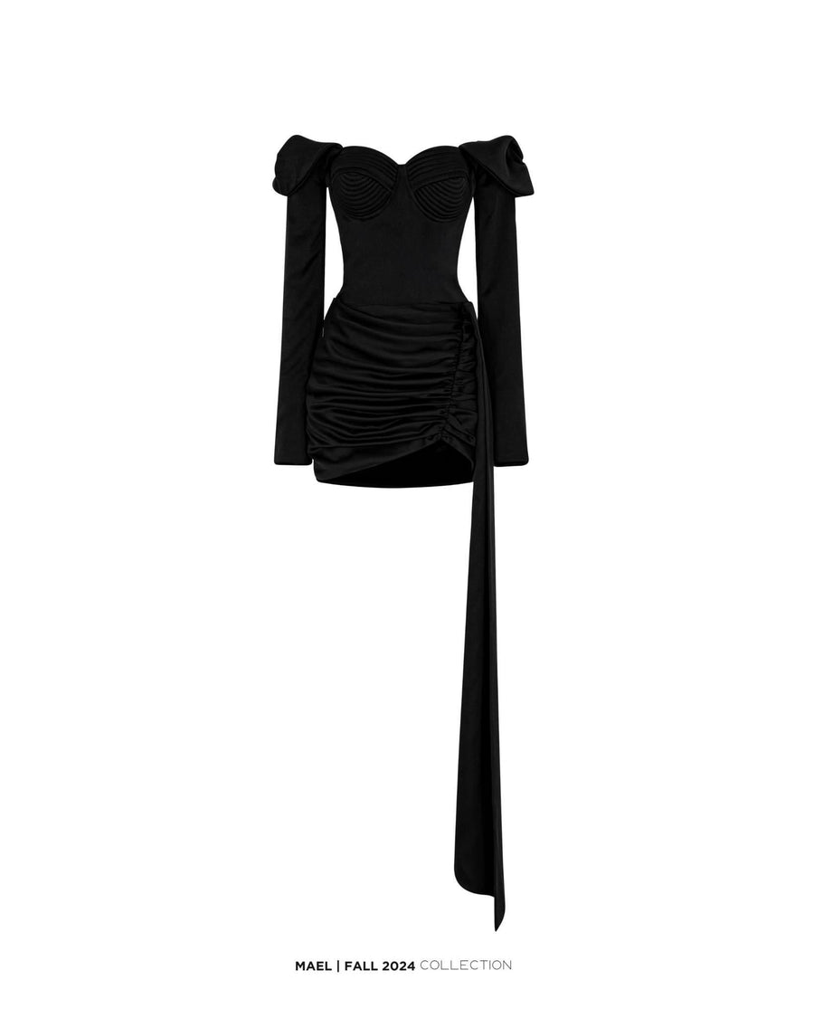 MAEL FEMME Off-shoulder Silk Mini Dress(2color) dress MAEL FEMME
