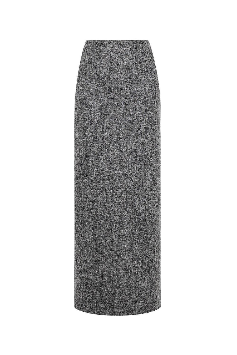 Fallon Halter Back Slit Tweed Floor Length Set 4