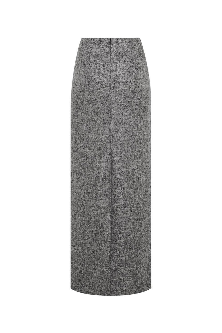 Fallon Halter Back Slit Tweed Floor Length Set 7