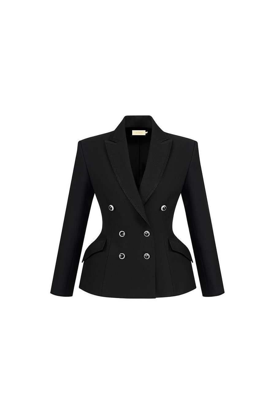 Fiorella Peplum Double Breasted Polycotton Blazer 1