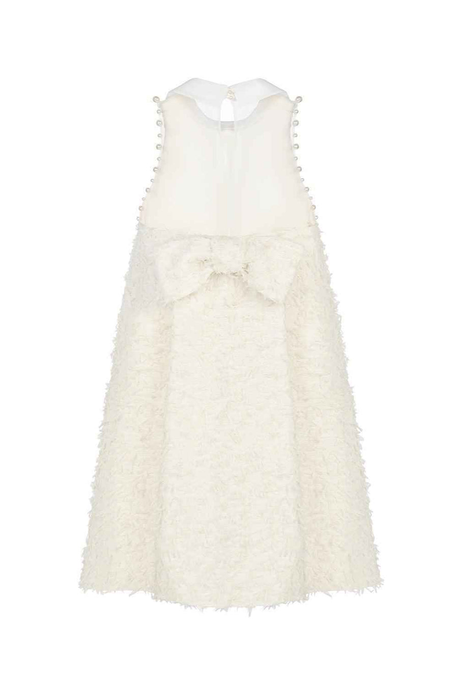 Fleur Trapezoid Sleeveless Tweed Mini Dress
