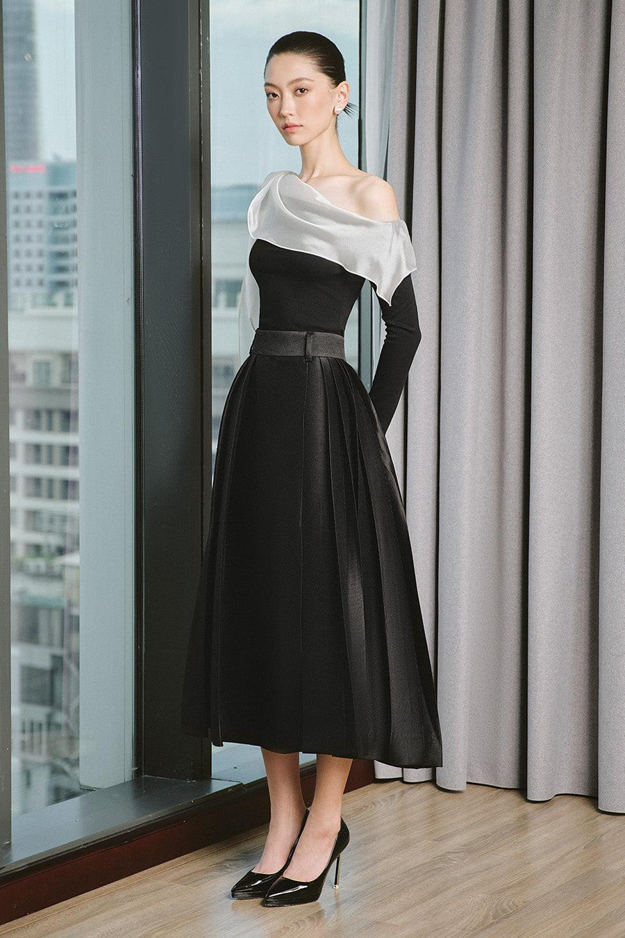 Flow Bodycon Long Sleeved Cotton Spandex Top Long Sleeved Top Larmes
