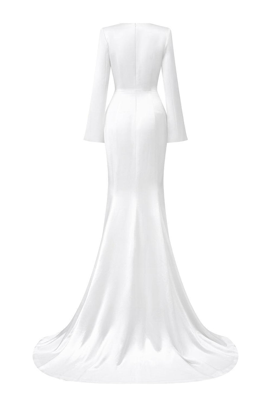 Fuentes A-line Queen Anne Neck Silk Floor Length Dress Gown Dress I.H.F Atelier