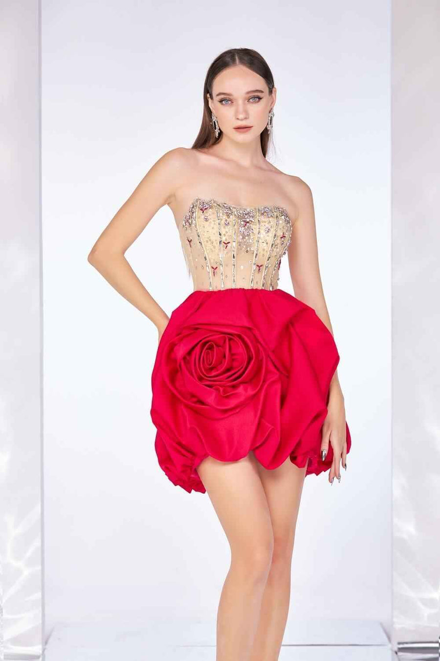 Fusia Rose Dress