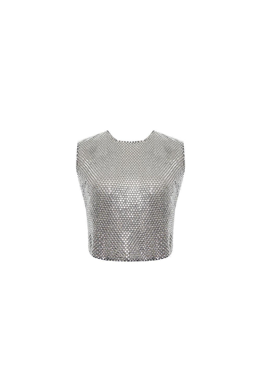 Galila A-line Round Neck Mesh Mini Set Set CEM