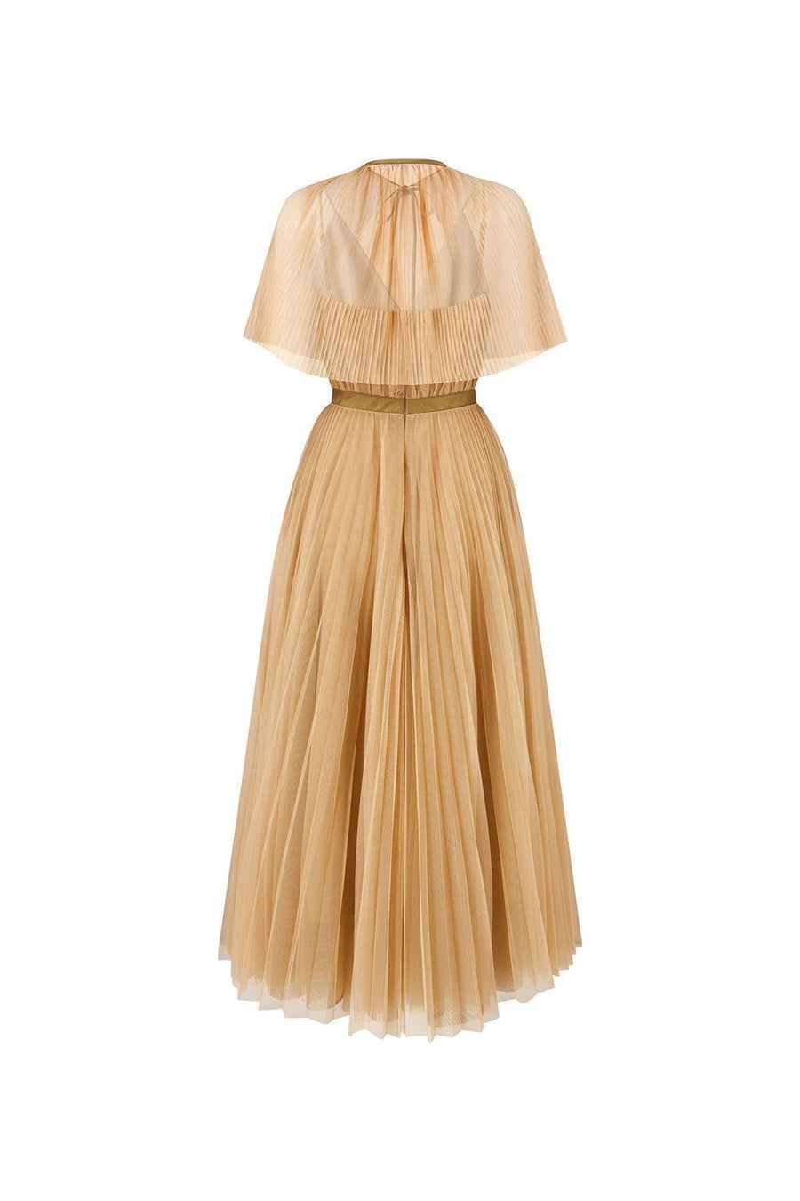 Gallin Pleated V-Neck Tulle Ankle Length Dress Maxi Dress Calista de Minh Thanh