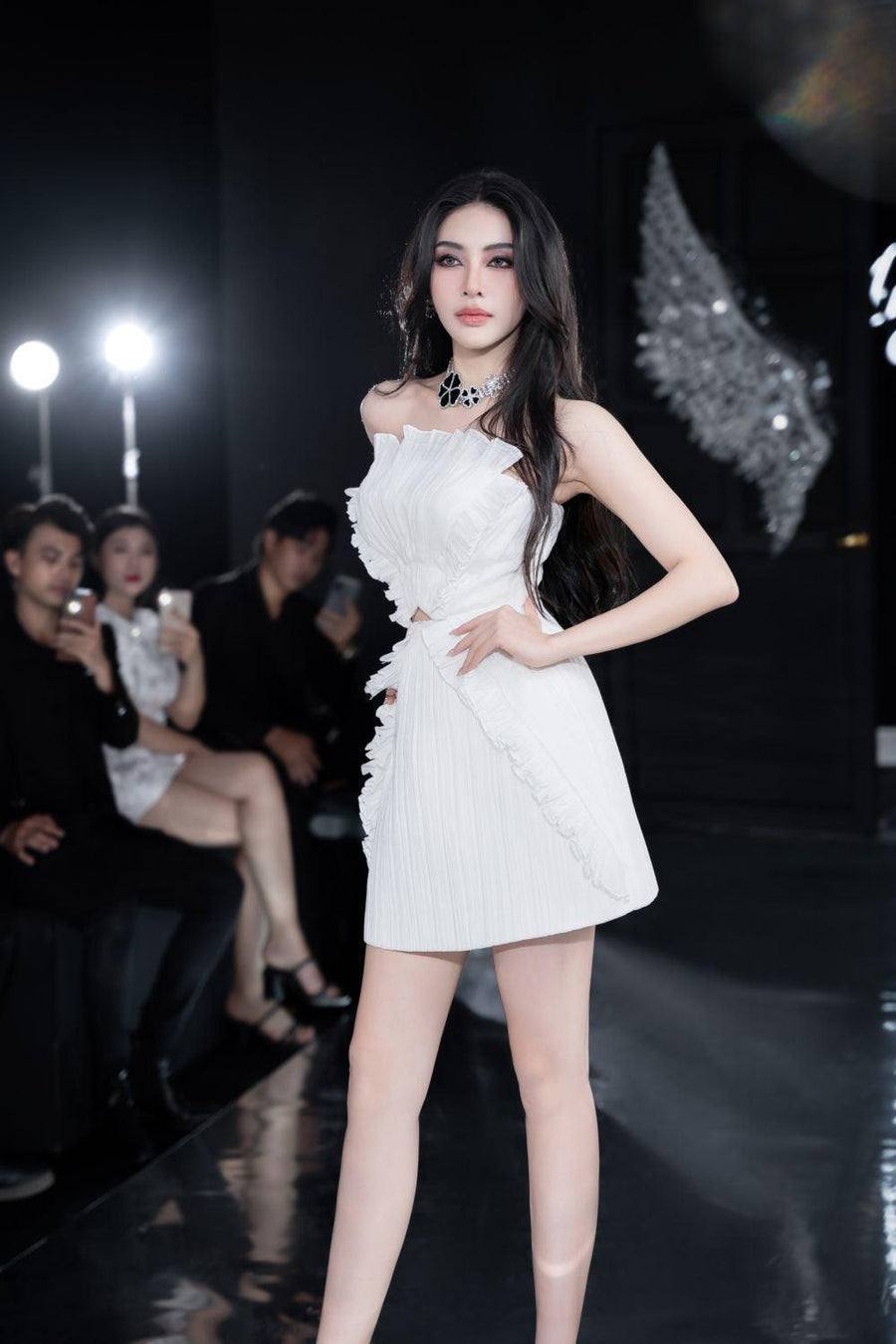 Gira A-line Cut-Out Polyester Mini Dress Mini Dress Angeletta