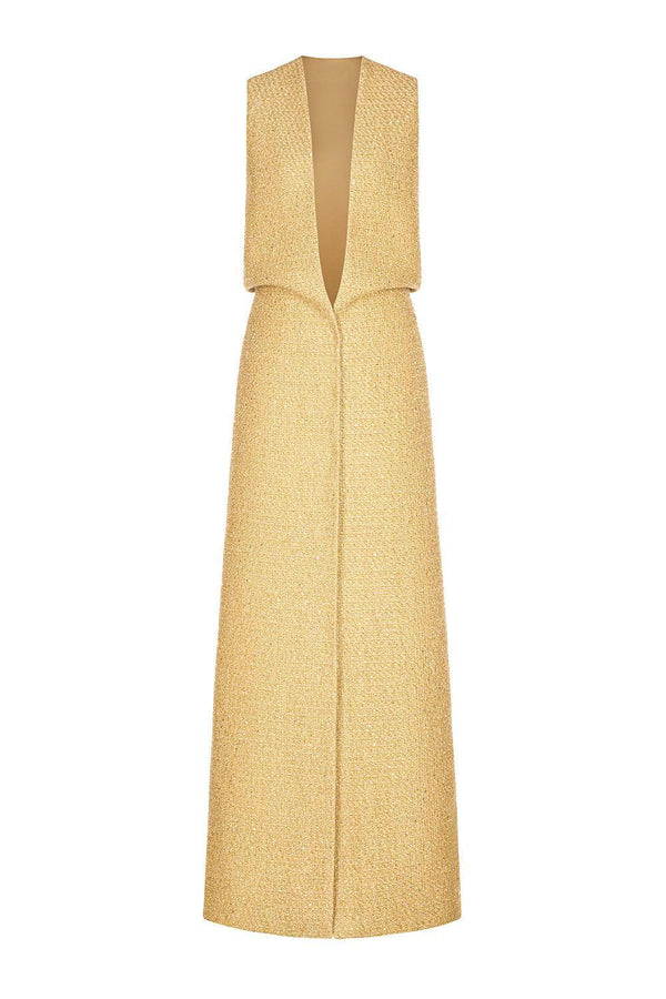 Gold Harmonia Tweed Dress