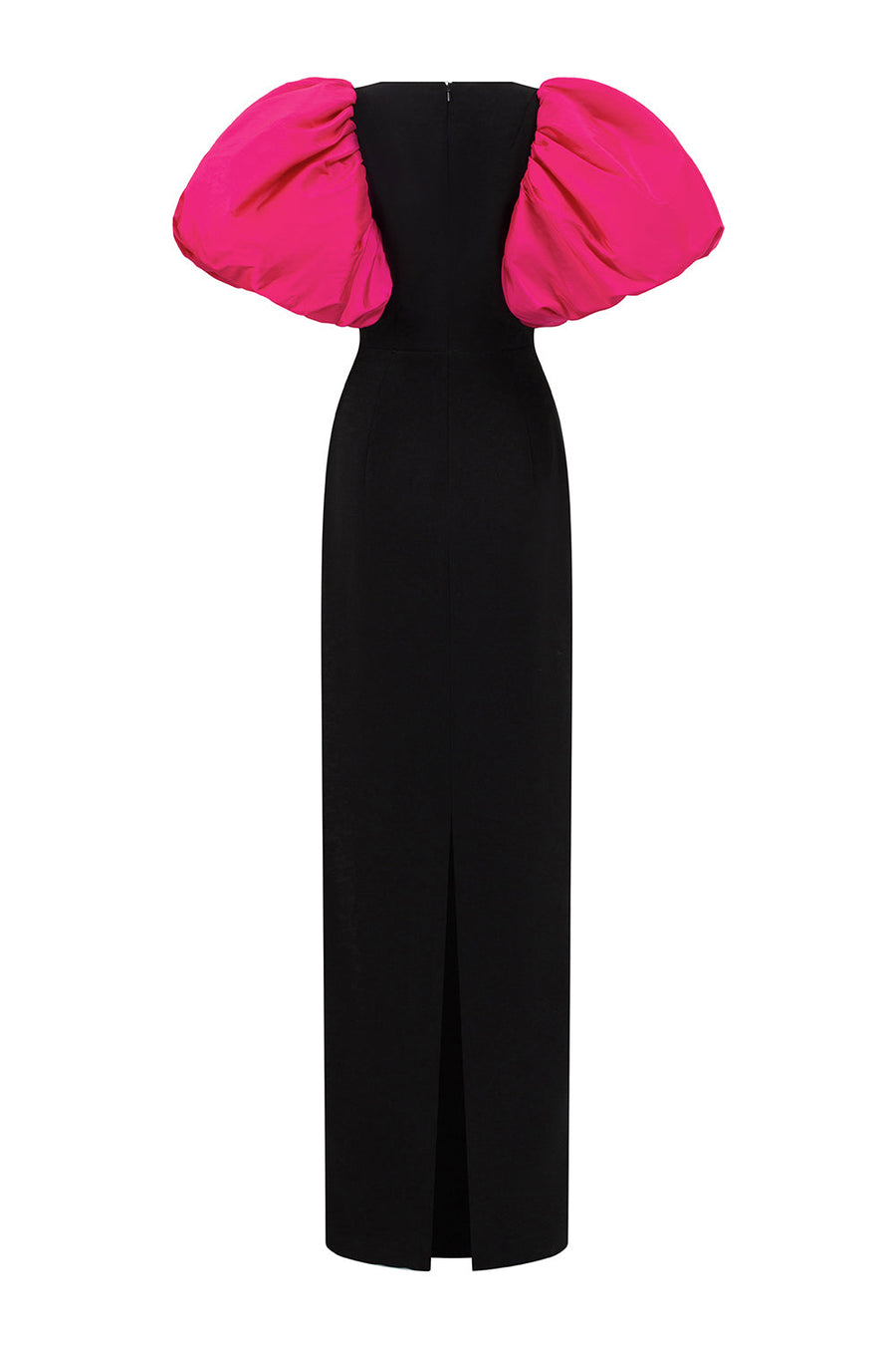 Rosemary Sheath Bubble Sleeved Crepe Floor Length Dress Gown Dress I.H.F Atelier