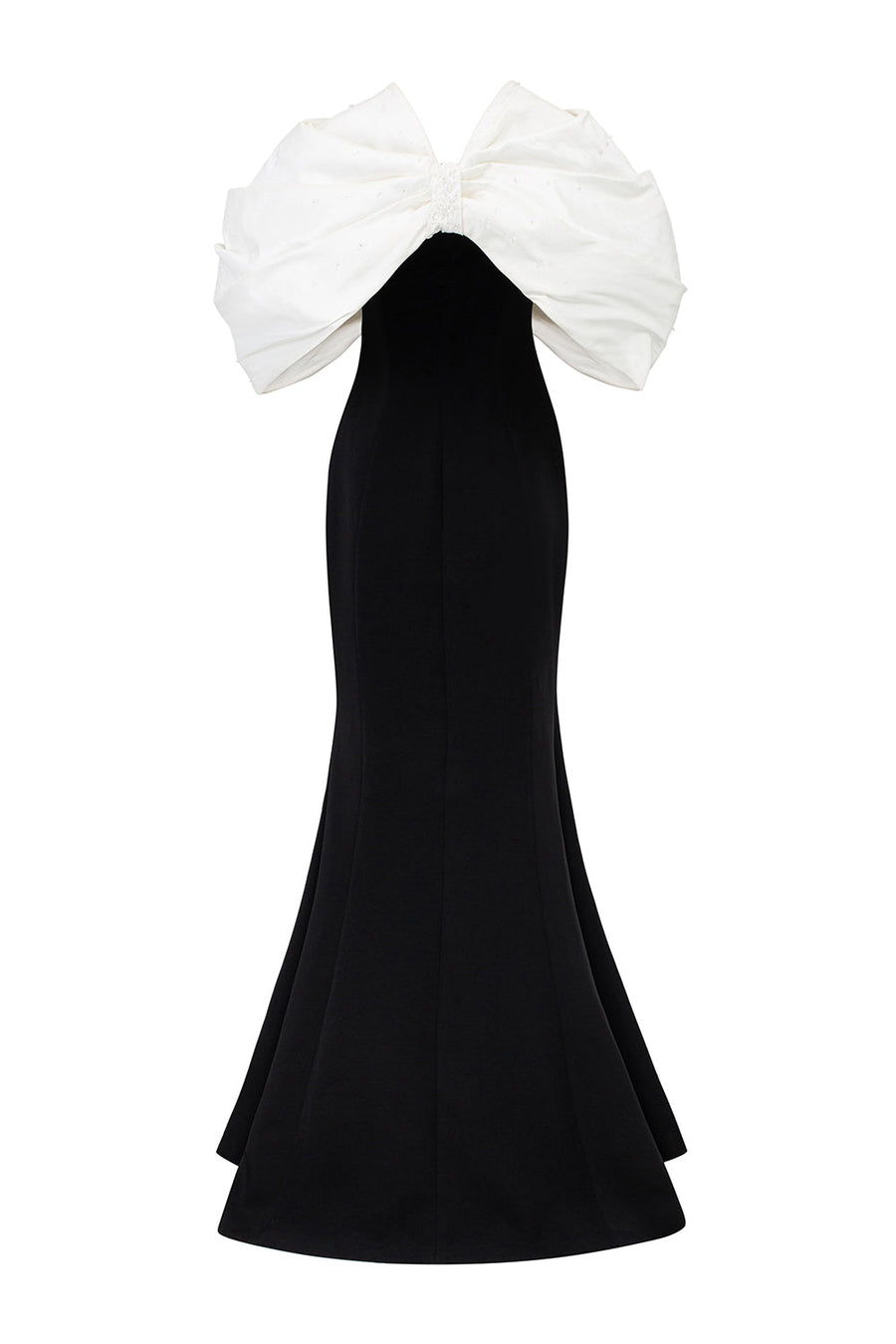 Melina Mermaid Draped Crepe Floor Length Dress Gown Dress I.H.F Atelier