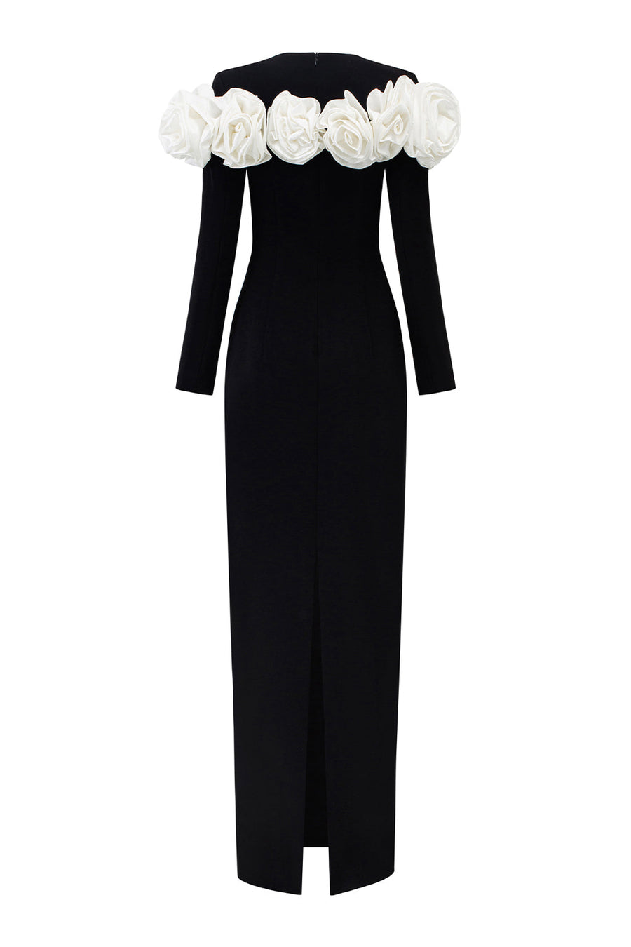 Denver Sheath Flower Applique Crepe Floor Length Dress Gown Dress I.H.F Atelier