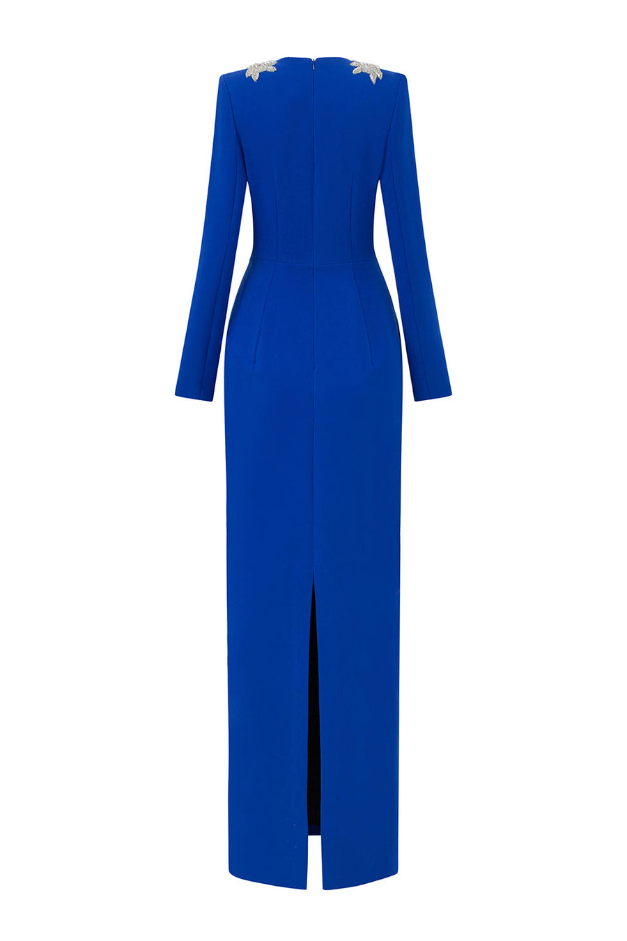 Vanessa Sheath Plunge Neck Crepe Floor Length Dress Gown Dress I.H.F Atelier