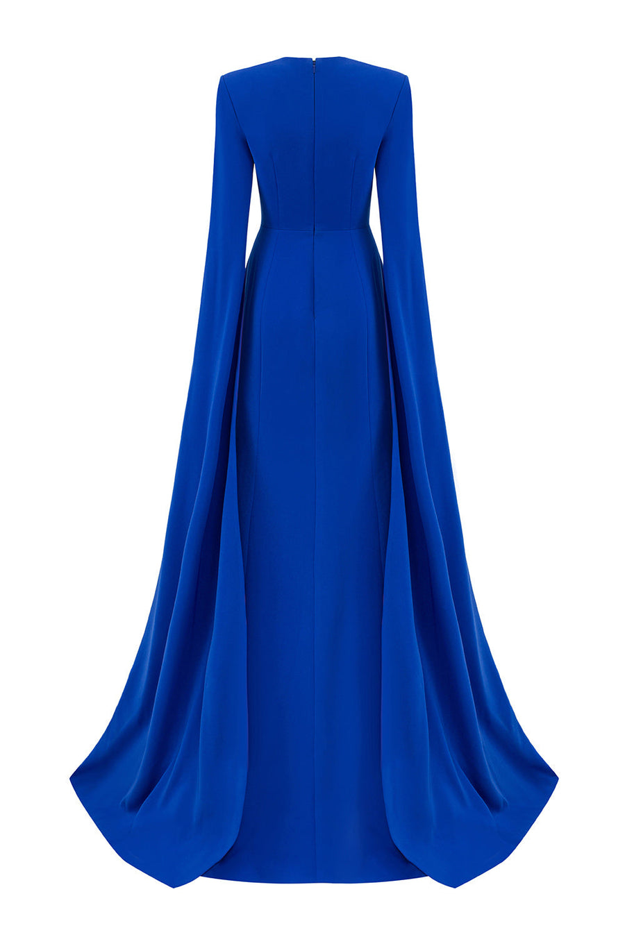 Ashlynn Mermaid Hanging Sleeved Silk Crepe Extra Long Length Dress Gown Dress I.H.F Atelier