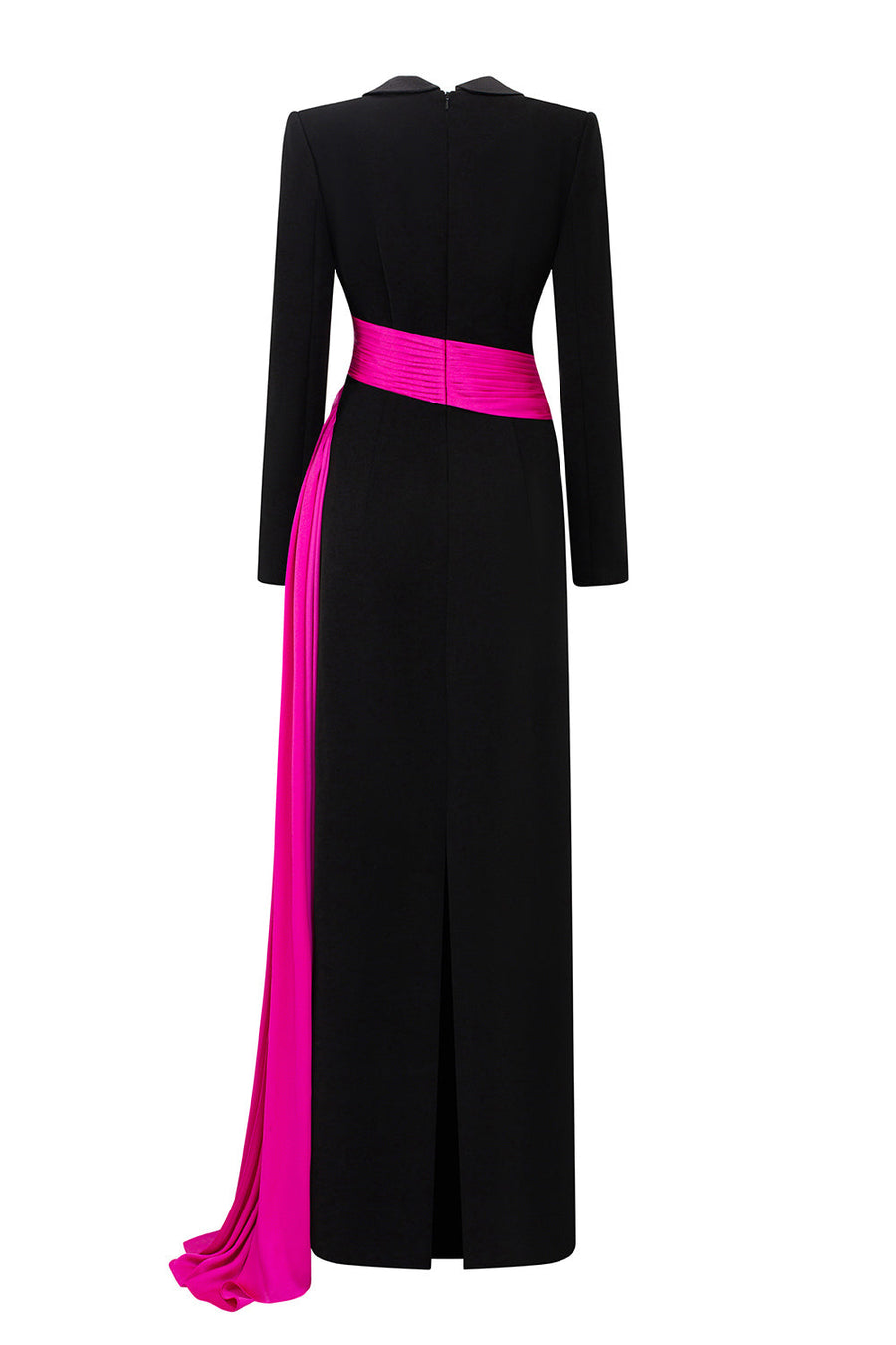 Aubrey Wrap Ribbon Silk Crepe Floor Length Dress Gown Dress I.H.F Atelier