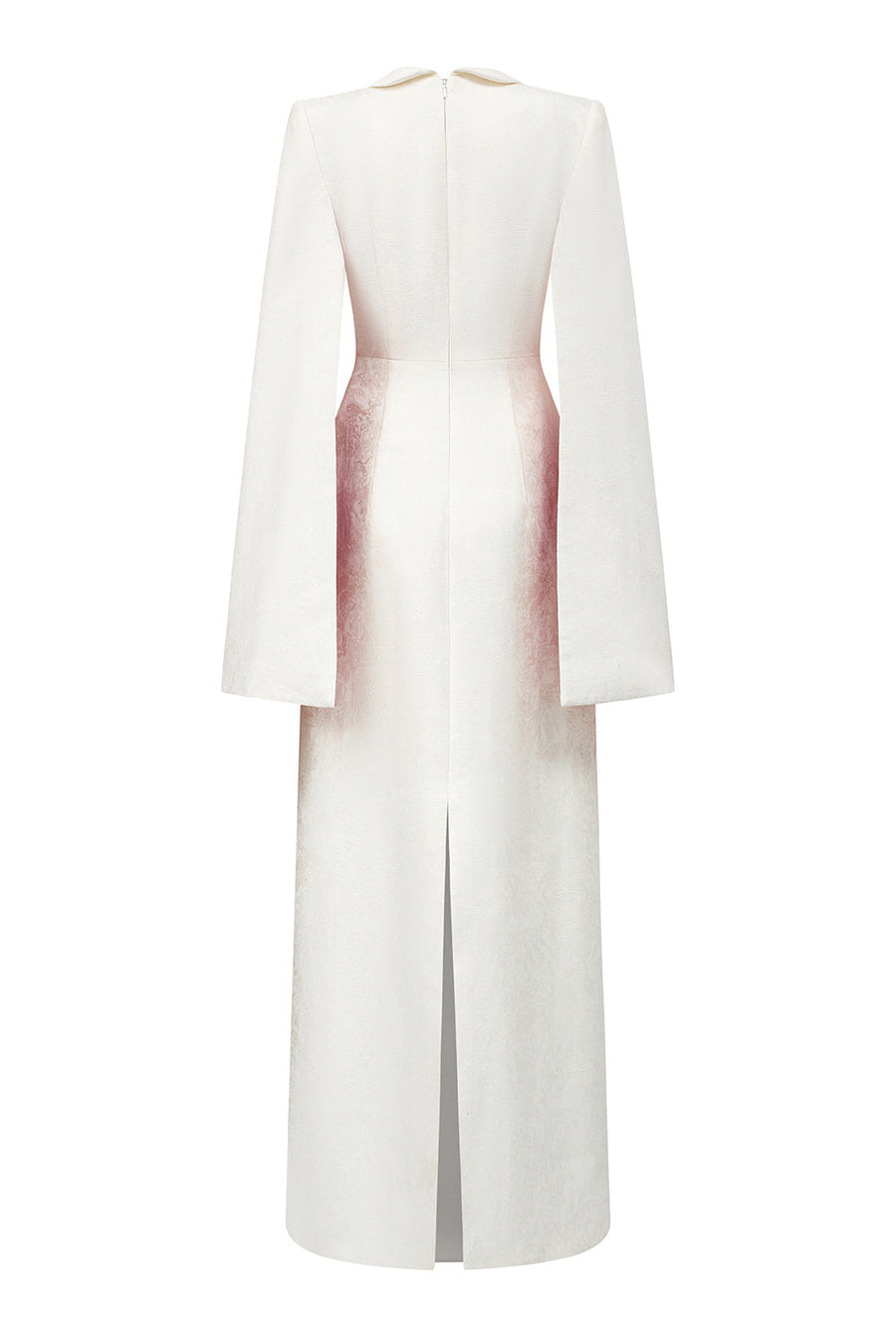 Abigail A-line Cape Sleeved Brocade Silk Floor Length Dress Gown Dress I.H.F Atelier