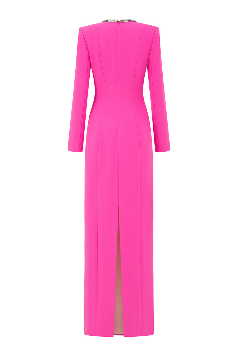 Joy Sheath Jewel Neck Crepe Floor Length Dress Gown Dress I.H.F Atelier