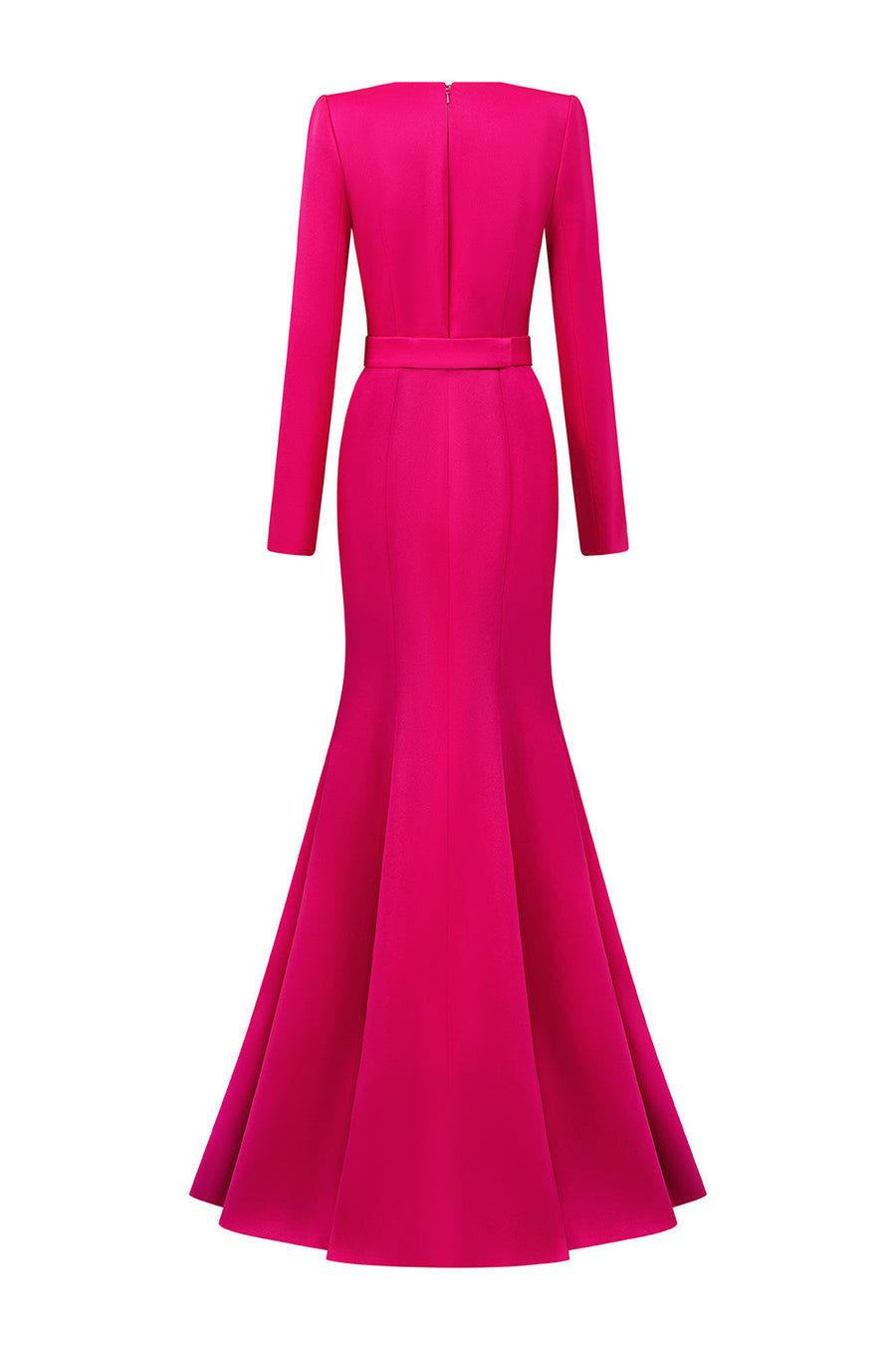 Jordan Trumpet Queen Anne Neck Silk Floor Length Dress Gown Dress I.H.F Atelier