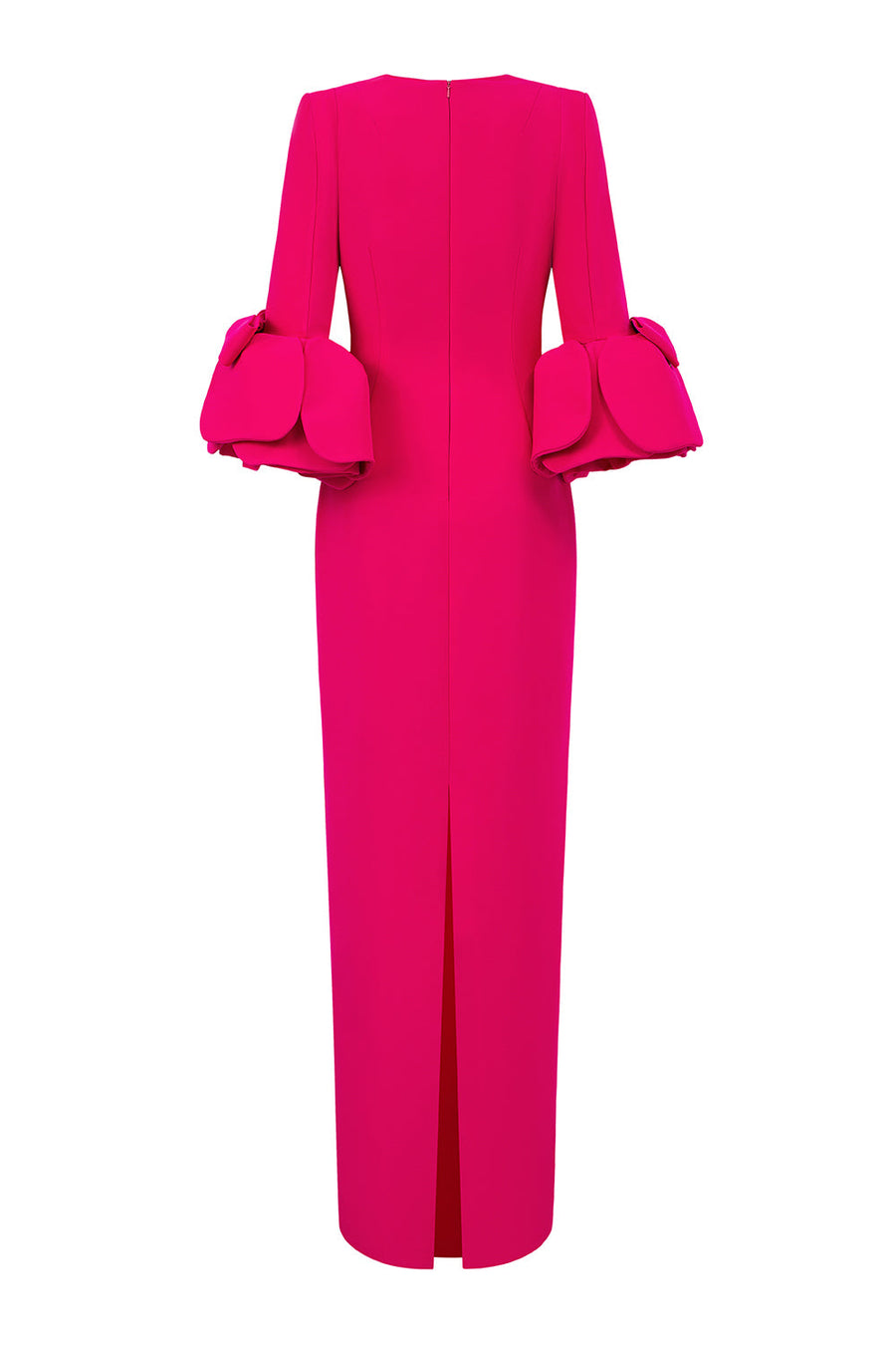 Maisie Sheath Flute Sleeved Crepe Floor Length Dress Gown Dress I.H.F Atelier