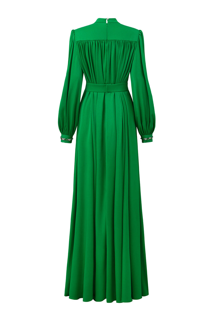 Yareli Flared Gathered Silk Floor Length Dress Gown Dress I.H.F Atelier