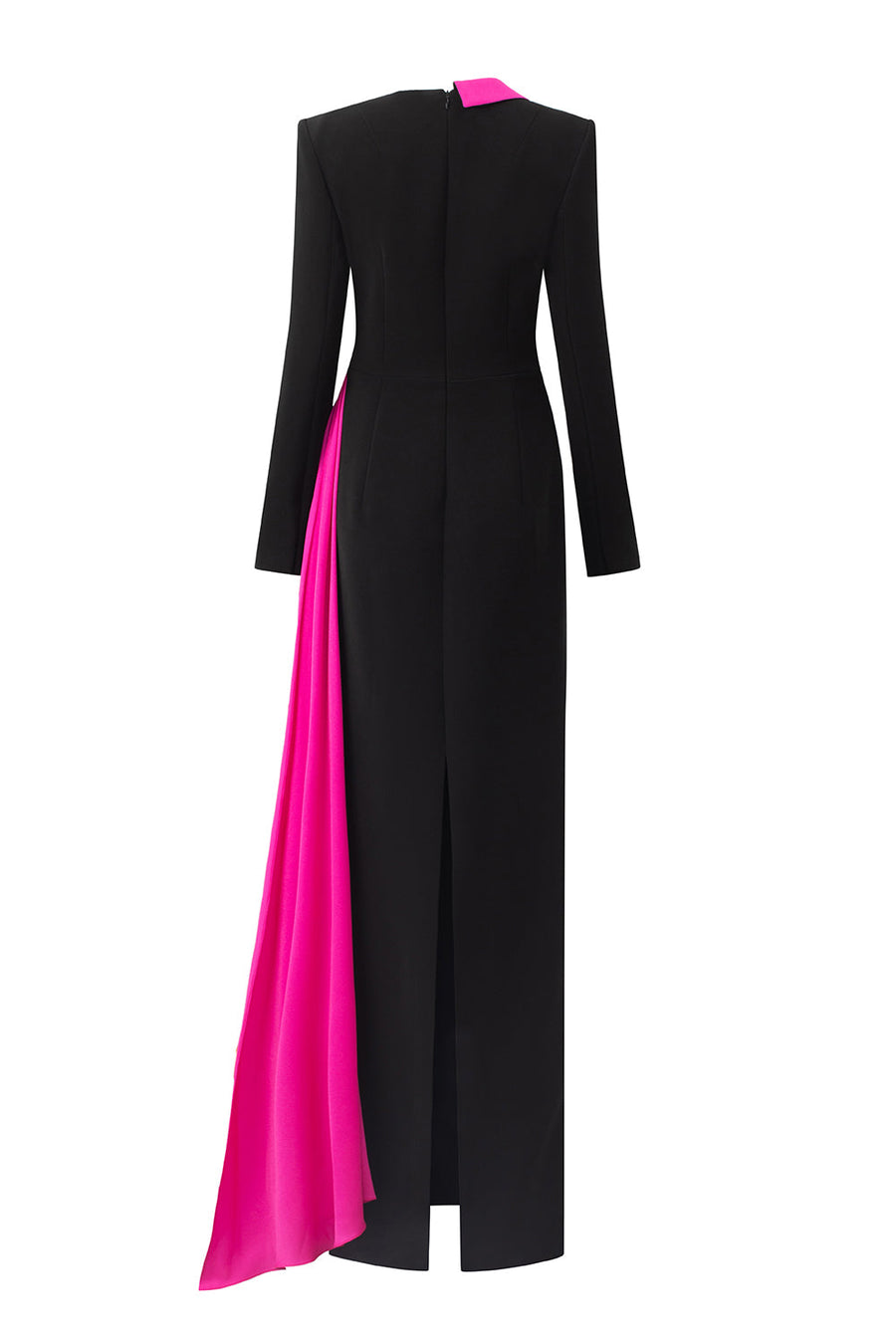 Jazmine Sheath Extended Flap Silk Crepe Floor Length Dress Gown Dress I.H.F Atelier