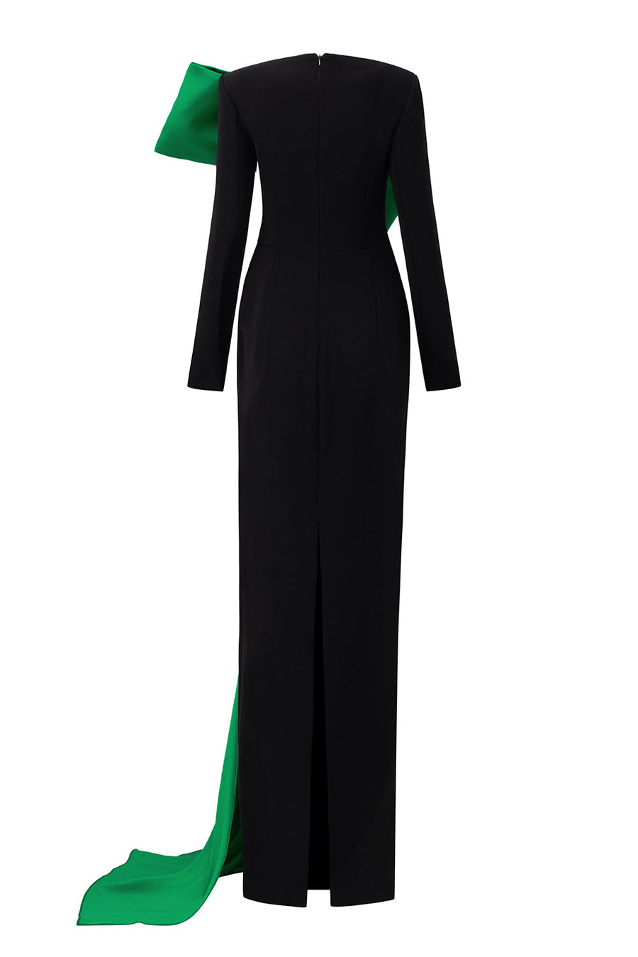 Khloe Sheath Bow Silk Crepe Floor Length Dress Gown Dress I.H.F Atelier