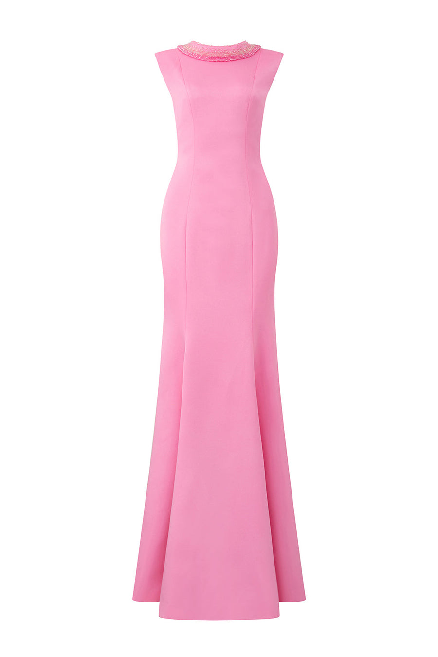 Parker Mermaid Mock Neck Silk Floor Length Dress Sakura Pink Gown Dress I.H.F Atelier