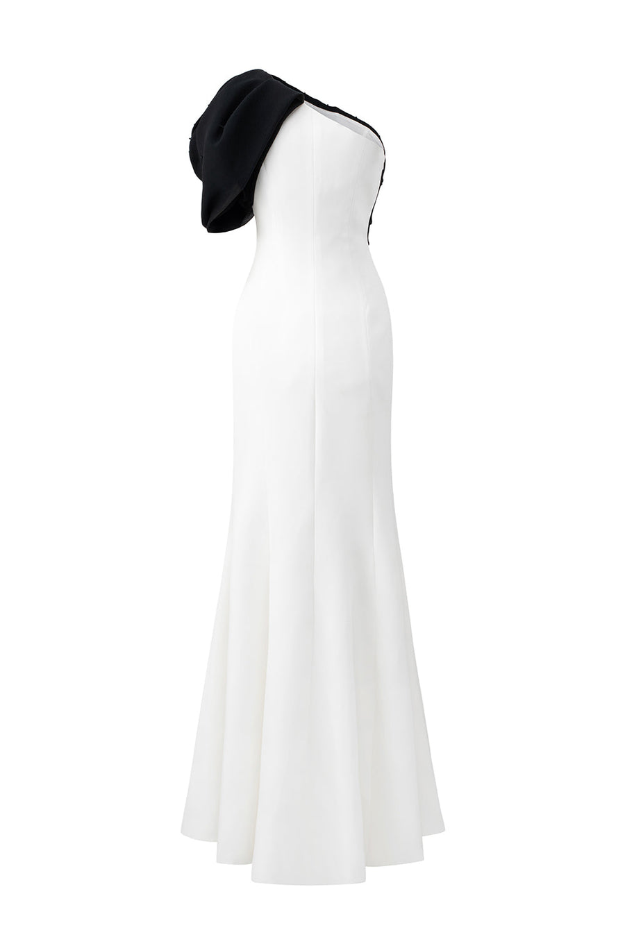 Annie Trumpet One Shoulder Organza Crepe Floor Length Dress Gown Dress I.H.F Atelier