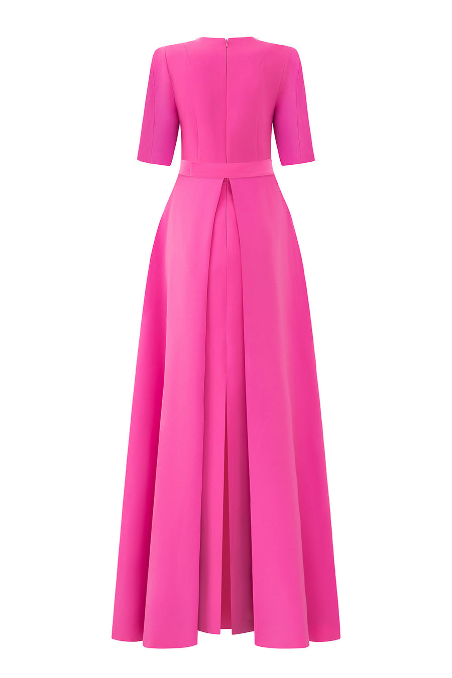 Soraya Peplum Middle Sleeved Crepe Floor Length Dress Gown Dress I.H.F Atelier