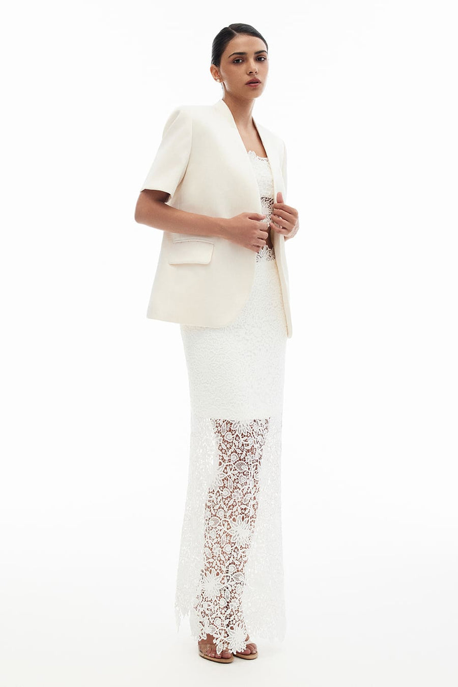 Amelie Pencil See-Through Lace Maxi Skirt 4