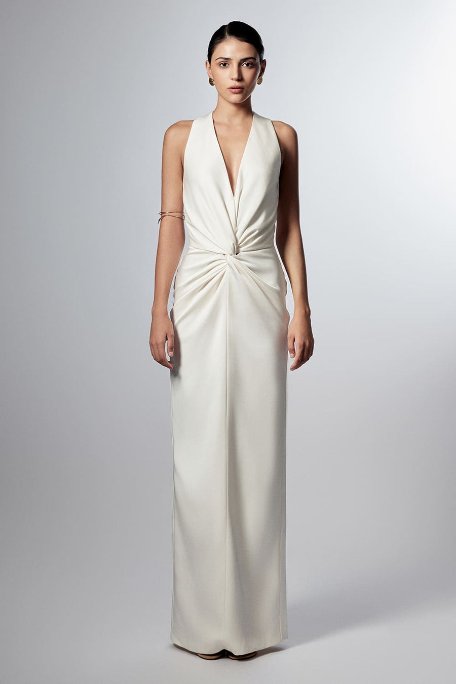 Catalina Sheath Twisted Silk Blend Maxi Dress 1