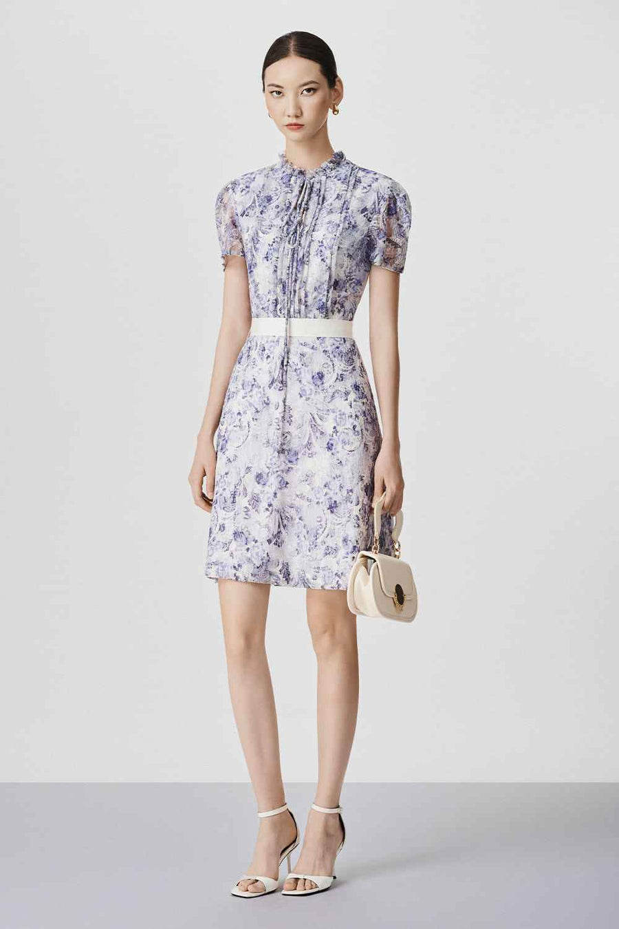 Rayna A-line Ruffle Collar Lace Mini Dress