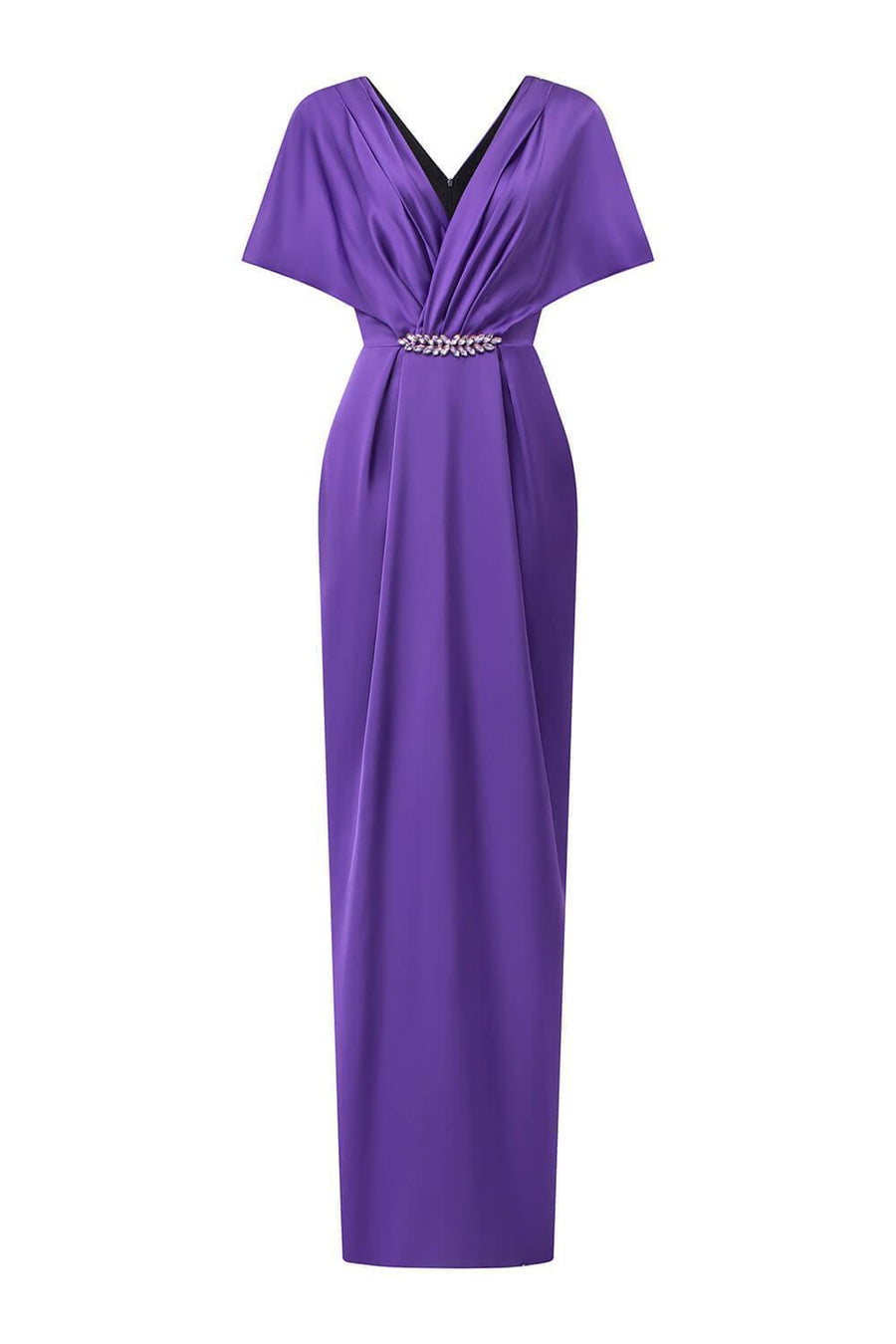Solace Pegged V-Neck Silk Floor Length Dress Gown Dress I.H.F Atelier