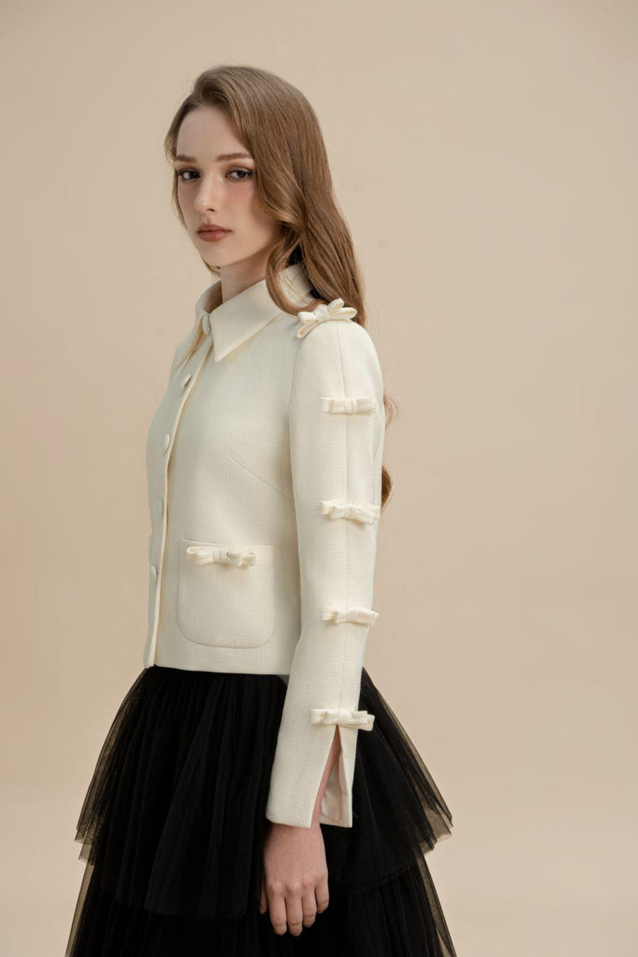 Gwyneth Layered Gathered Tulle Ankle Length Skirt Skirt LAMORIS